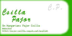 csilla pajor business card